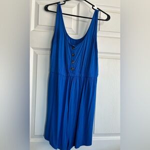 Verdusa Women's Maternity Scoop Neck Button Front High Waist Tank Romper